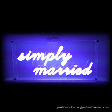 DINGYI SIGN Wholesale Rgb Color Changing Wedding Illuminated 3D Led Acrylic Neon Light Sign Custom Made